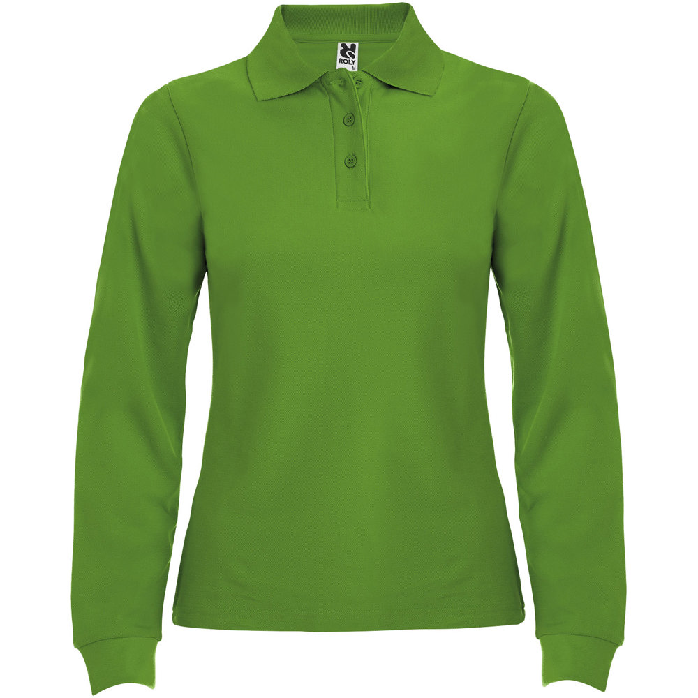 Estrella long sleeve women's polo - Grass Green