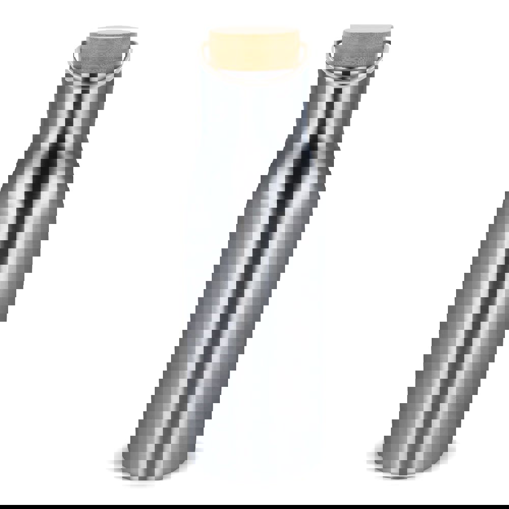 Thermo bottle with bamboo lid 500ml - Silver