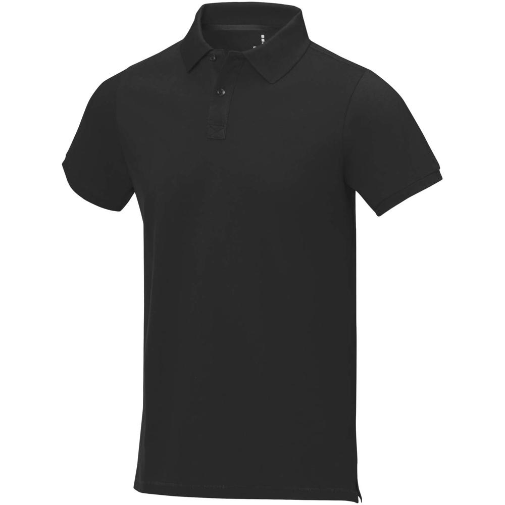 Calgary short sleeve men's polo - black