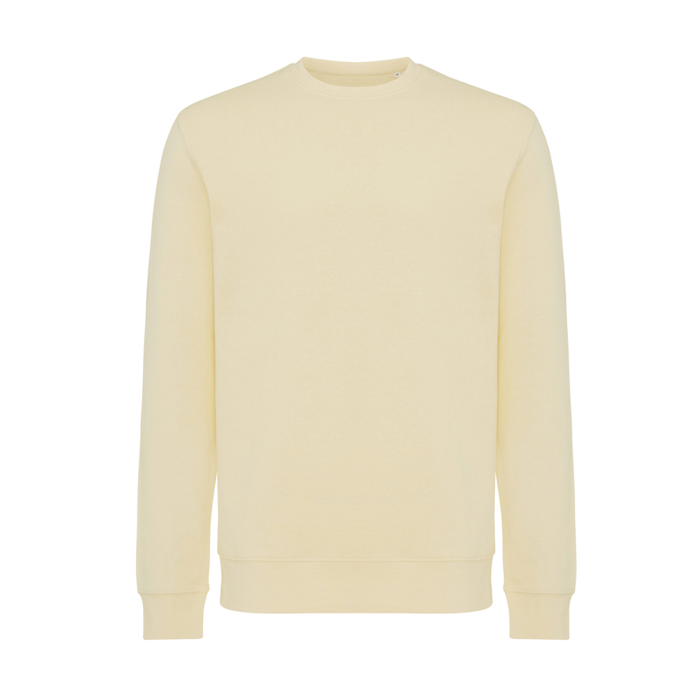 IQONIQ Etosha lightweight recycled cotton crew neck - cream yellow (± PMS 12-0717 TCX)