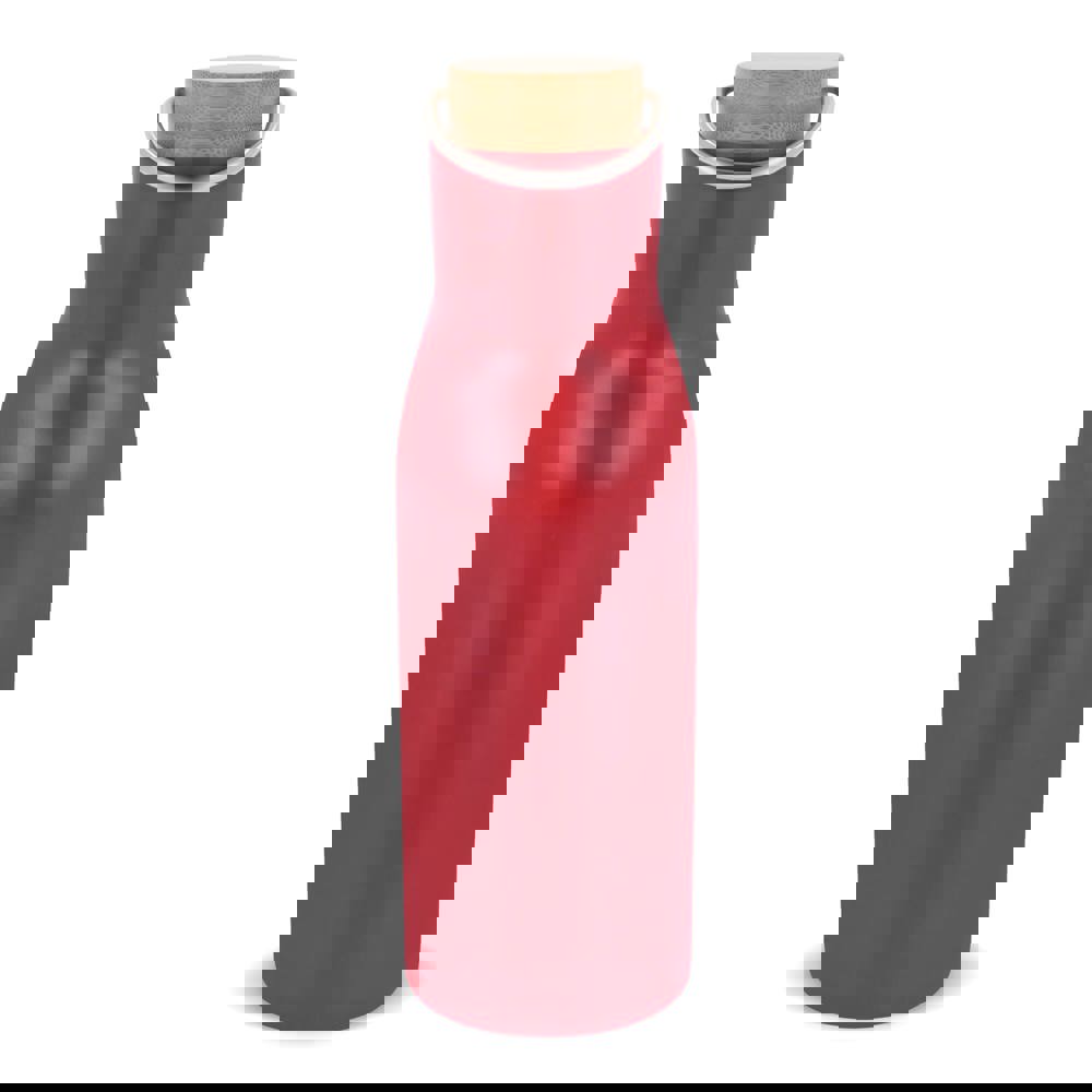 Thermo bottle with bamboo lid 500ml - Dark Red