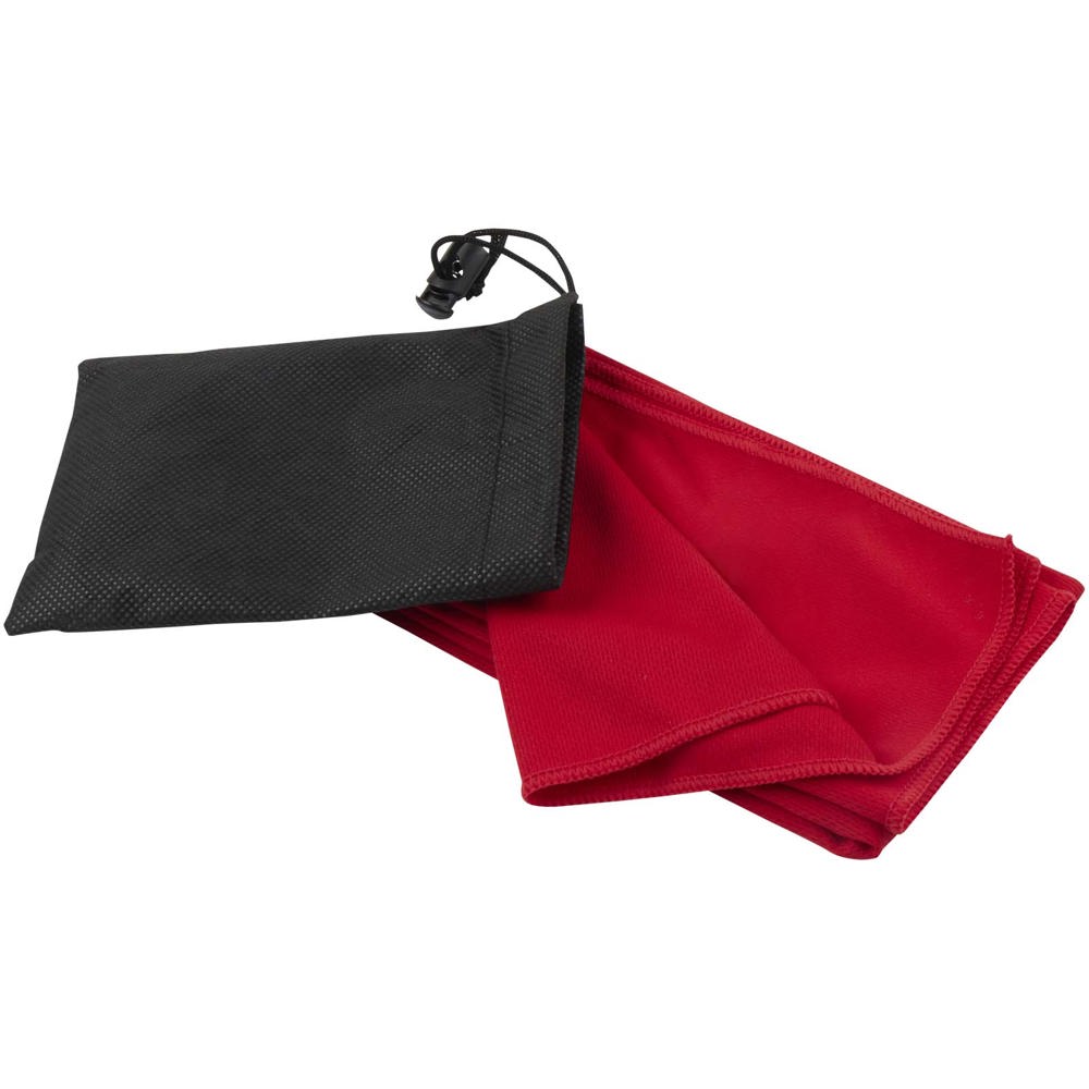 Lucas RPET sport towel 30x80 cm - Red