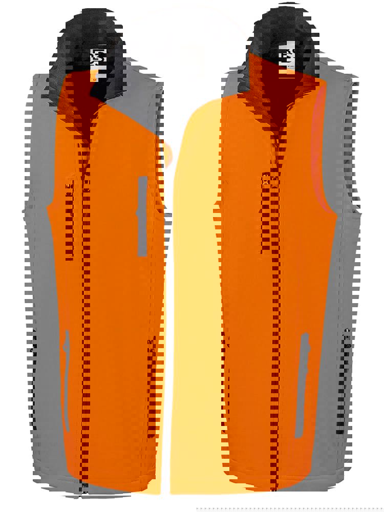 BS Traveller softshell bodywarmer, 275 gr/m² - Oranje (PMS 1585C)