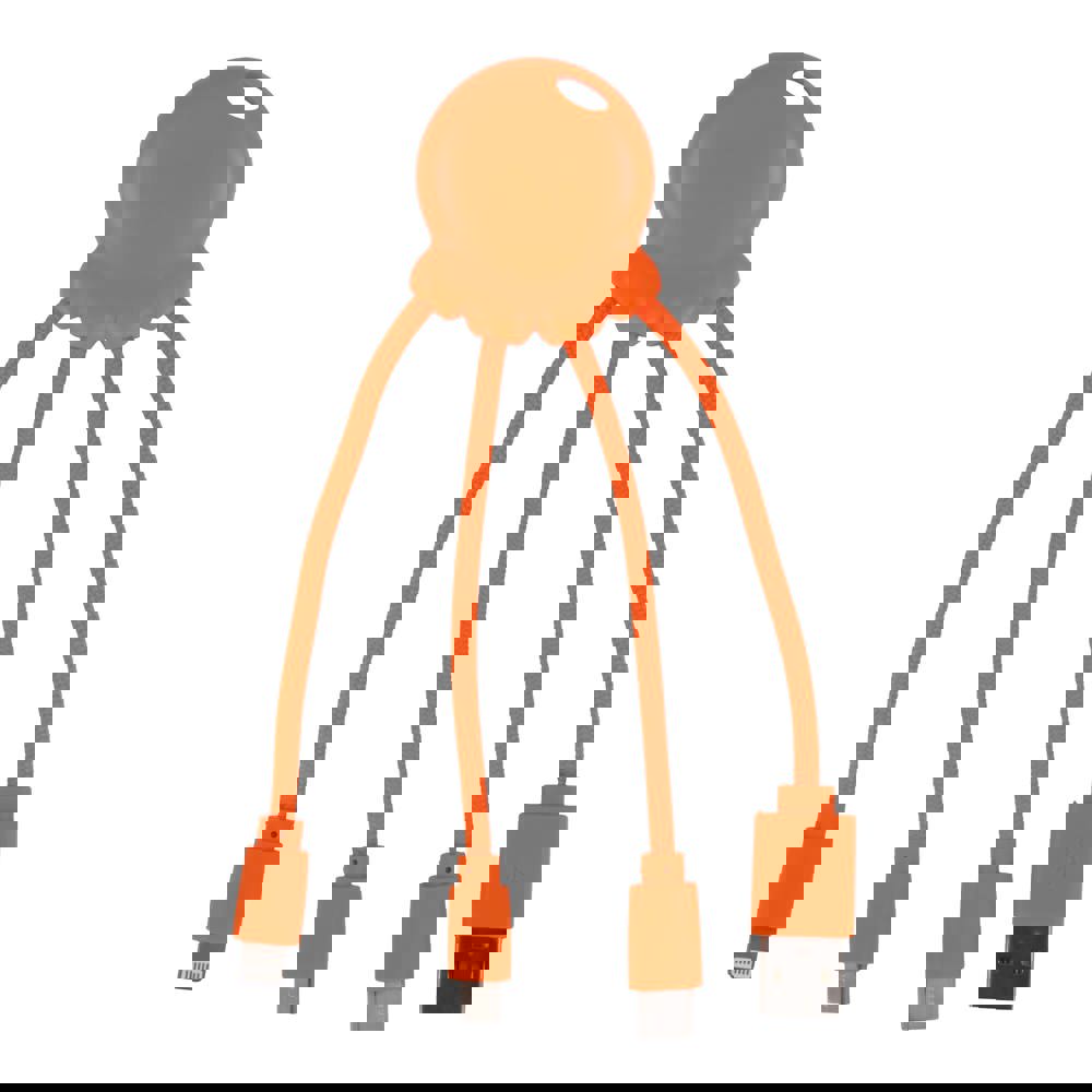 2087 | Xoopar Eco Octopus Charging cable - Orange