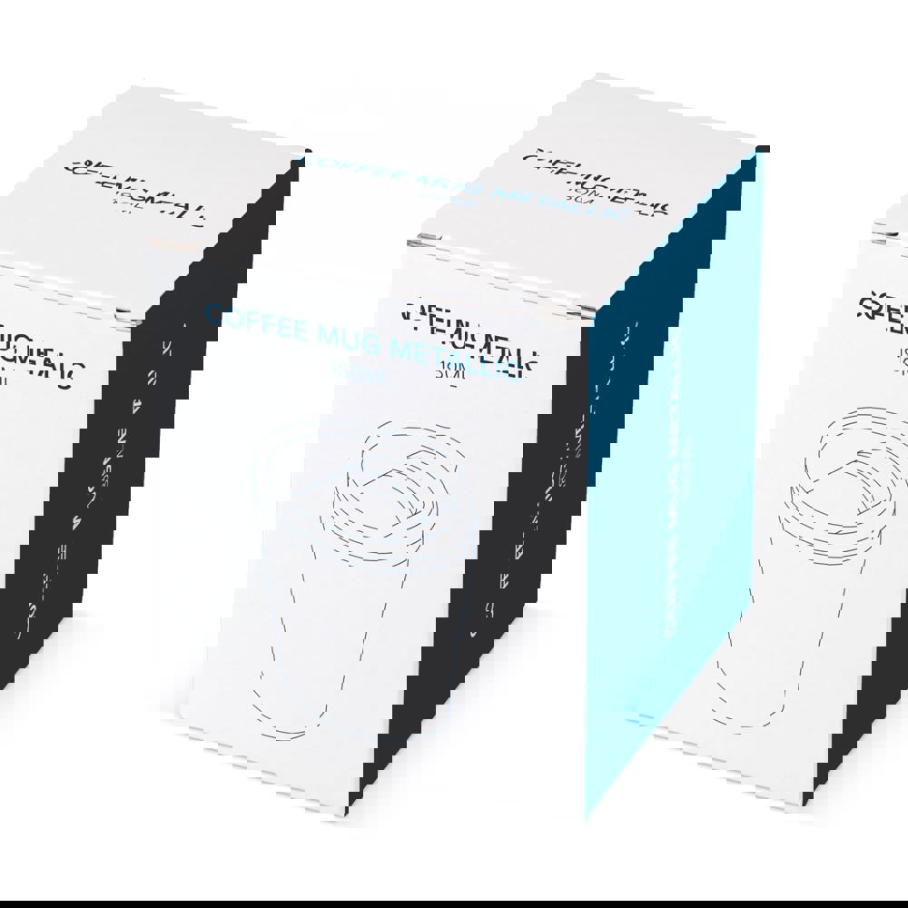 Double walled coffee mug metallic 180ml