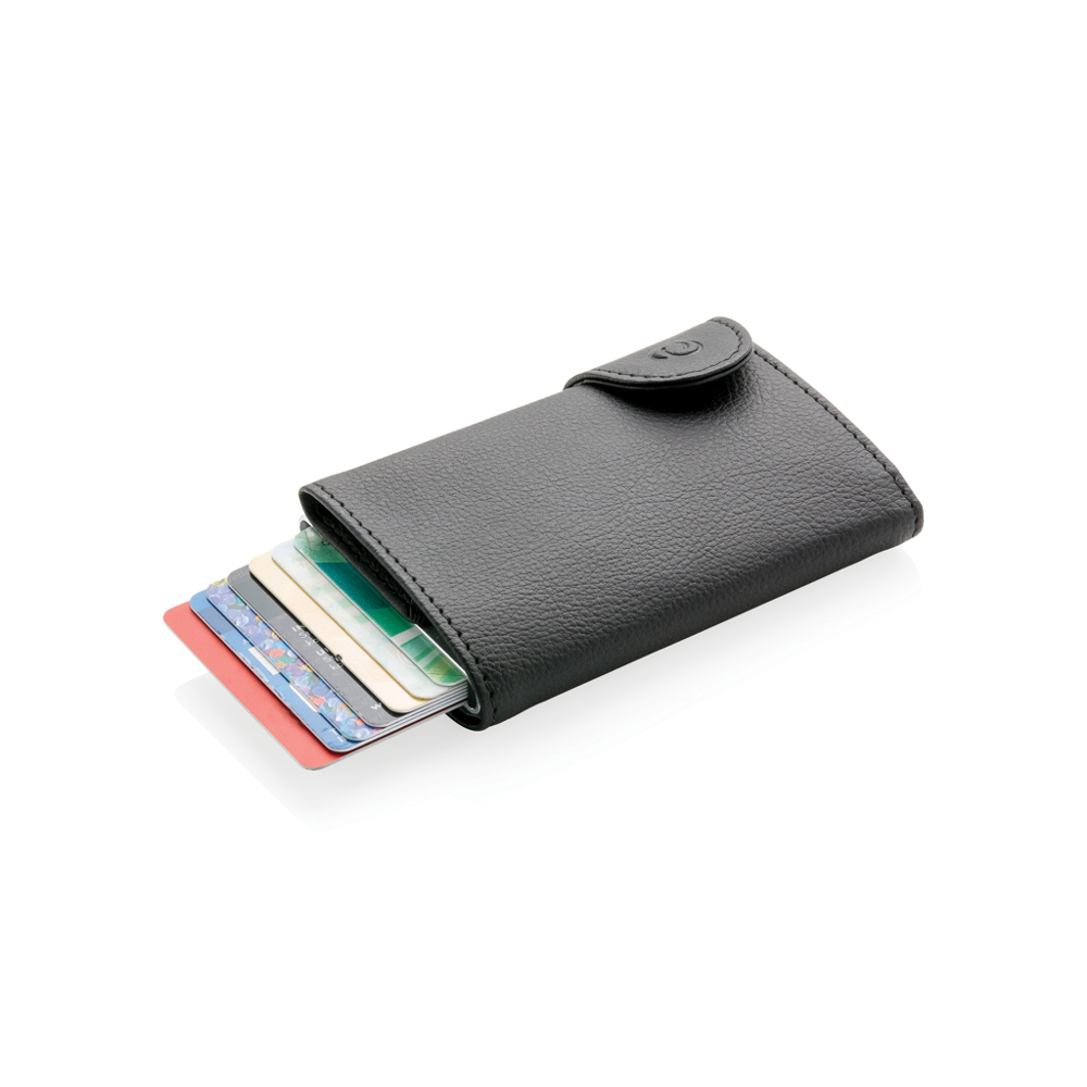 C-Secure RFID card holder & wallet - black, silver (± PMS Black/ ± PMS 428)