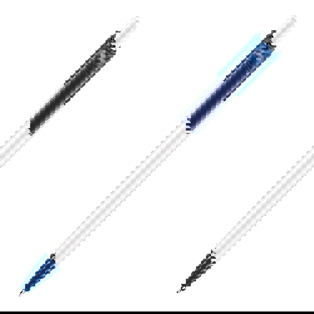 Ball pen Ducal Colour hardcolour - White / Dark blue