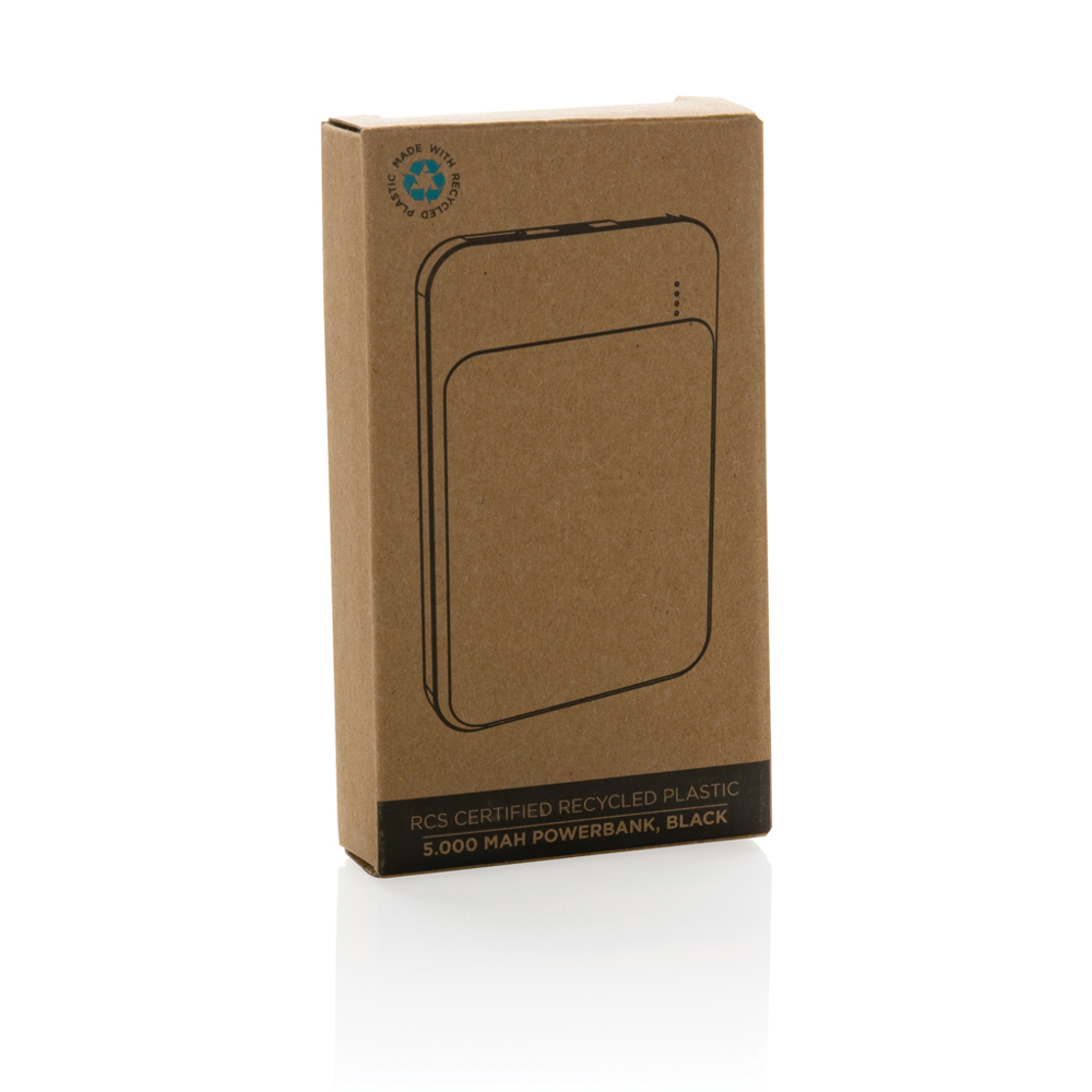 5.000mAh Powerbank aus RCS recyceltem Kunststoff