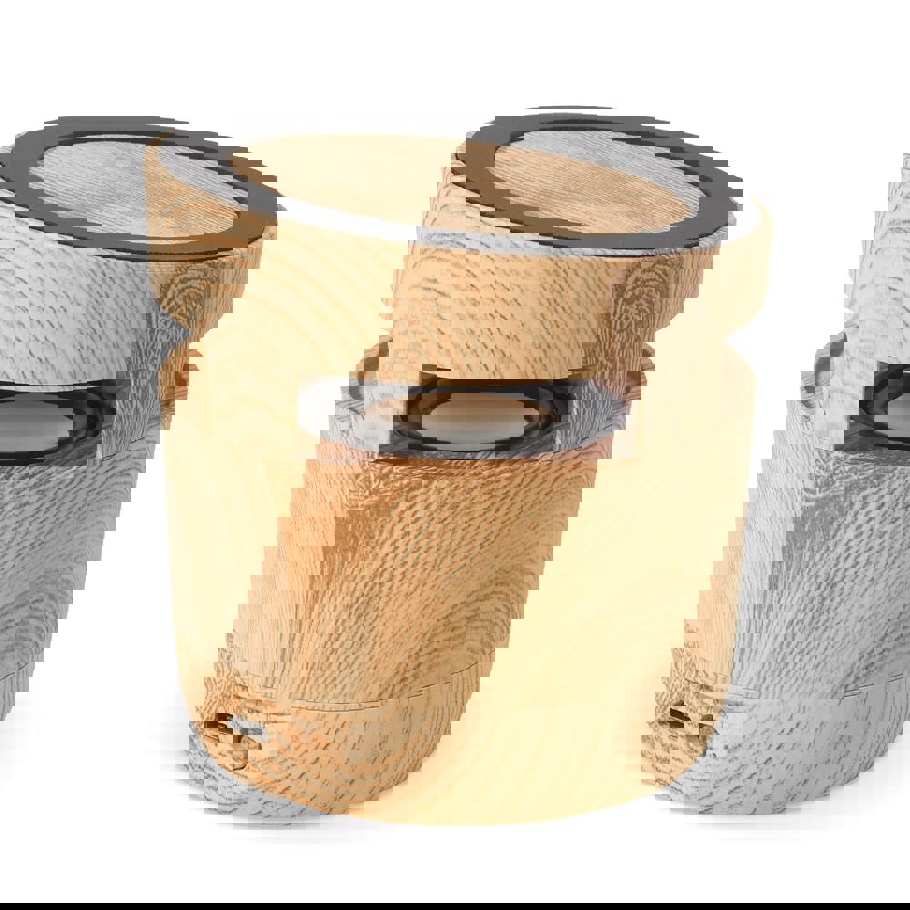 3W Lautsprecher in Holzoptik &amp; 5W Kabelloses Ladegerät