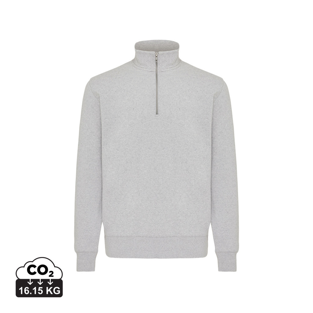 IQONIQ Elgon recycled cotton quarter zip sweater