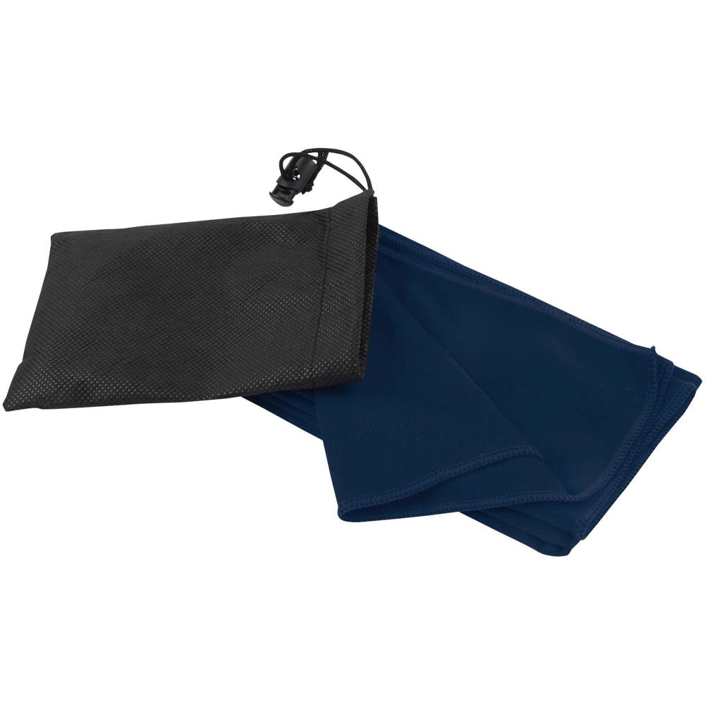 Lucas RPET sport towel 30x80 cm - Navy Blue