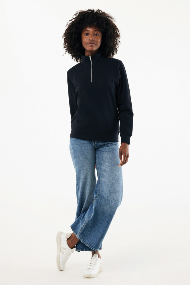 IQONIQ Elgon recycled cotton quarter zip sweater