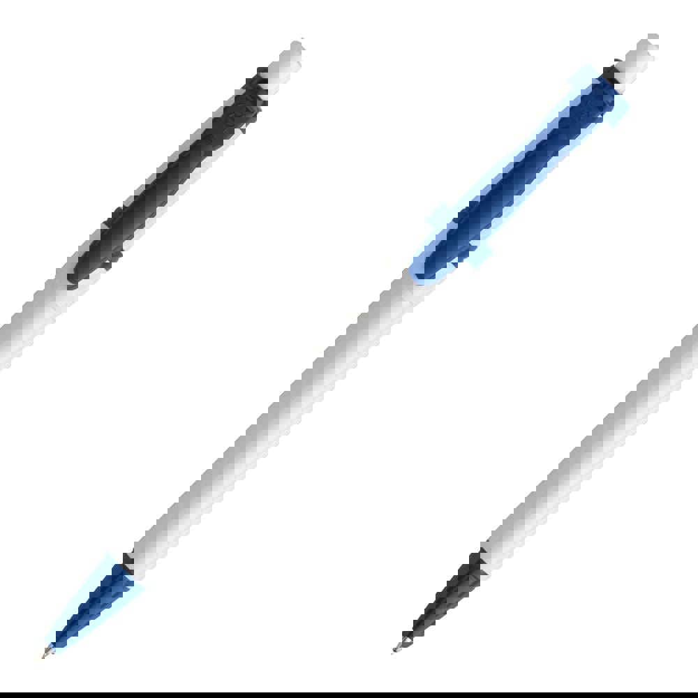 Ball pen Olly hardcolour - White / Light Blue