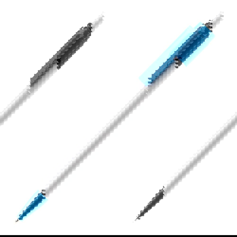 Ball pen Baron Colour hardcolour - White / Light Blue