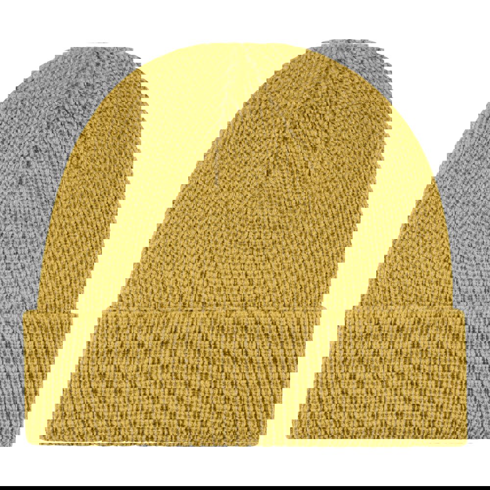 Coarsely knitted fisher hat - Mustard yellow (PMS 110c) / Mustard yellow