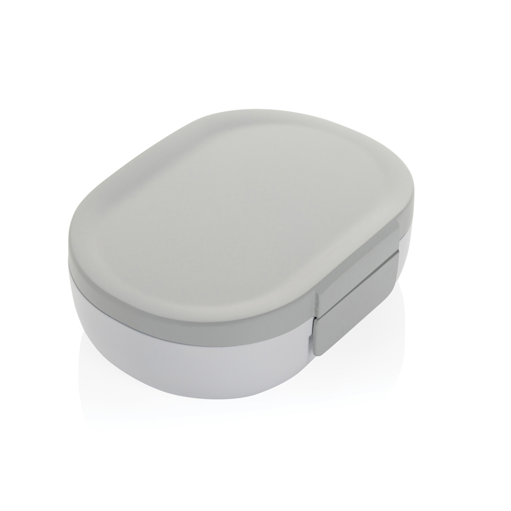 Avira Atlas RCS recycled PP 700ML lunchbox - white, grey (± PMS White/ ± PMS Cool Grey 6)