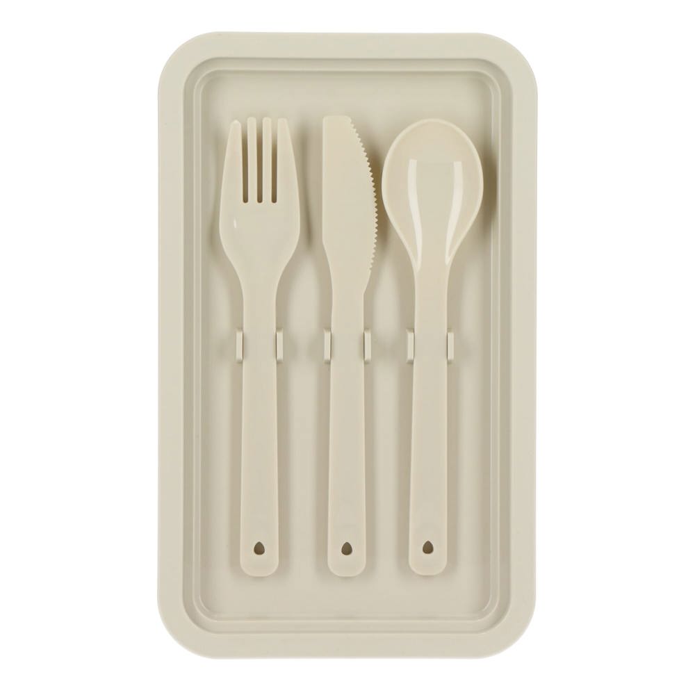 Double layer Lunch Box with Cutlery