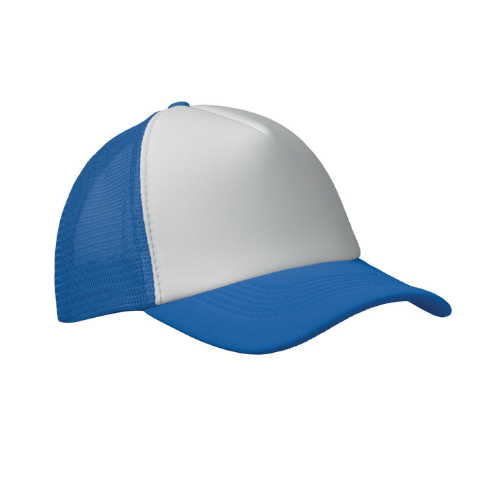 BUBBLE - 5 panel trucker cap - White/Blue