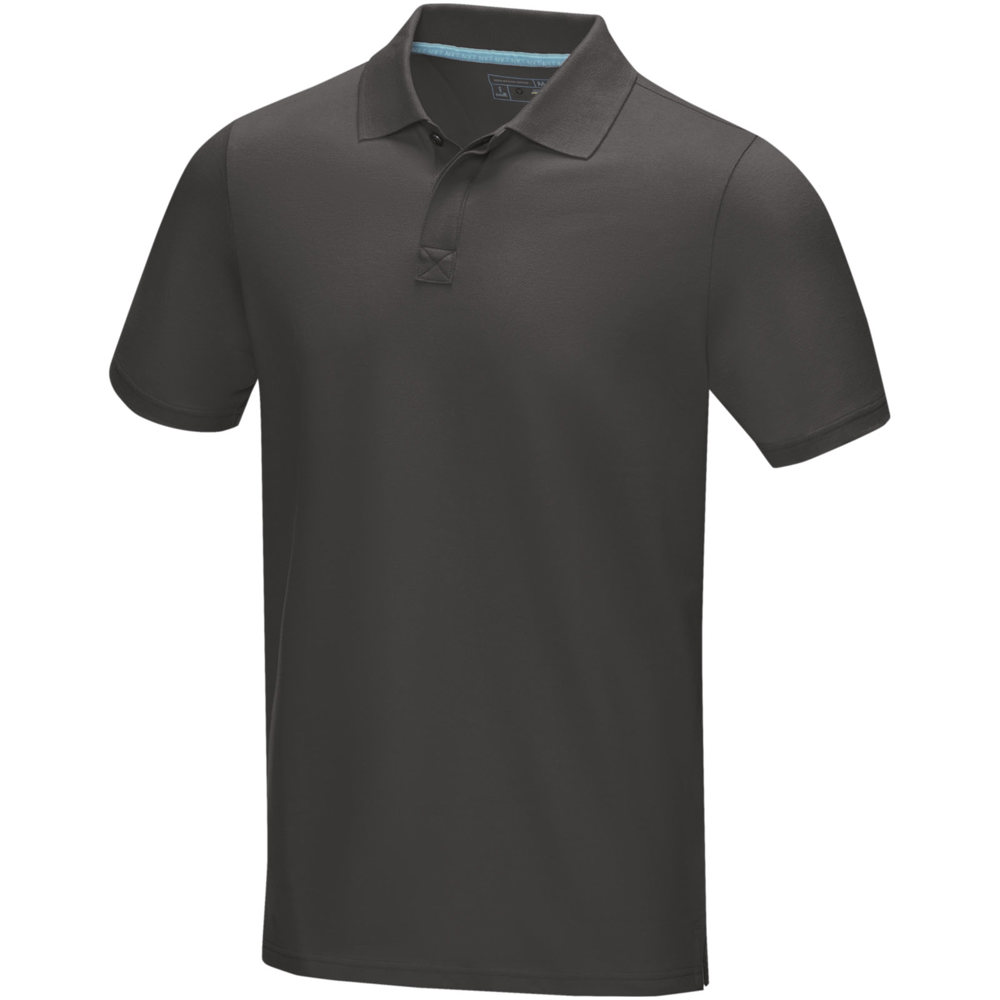 Graphite short sleeve men’s organic polo - Storm grey