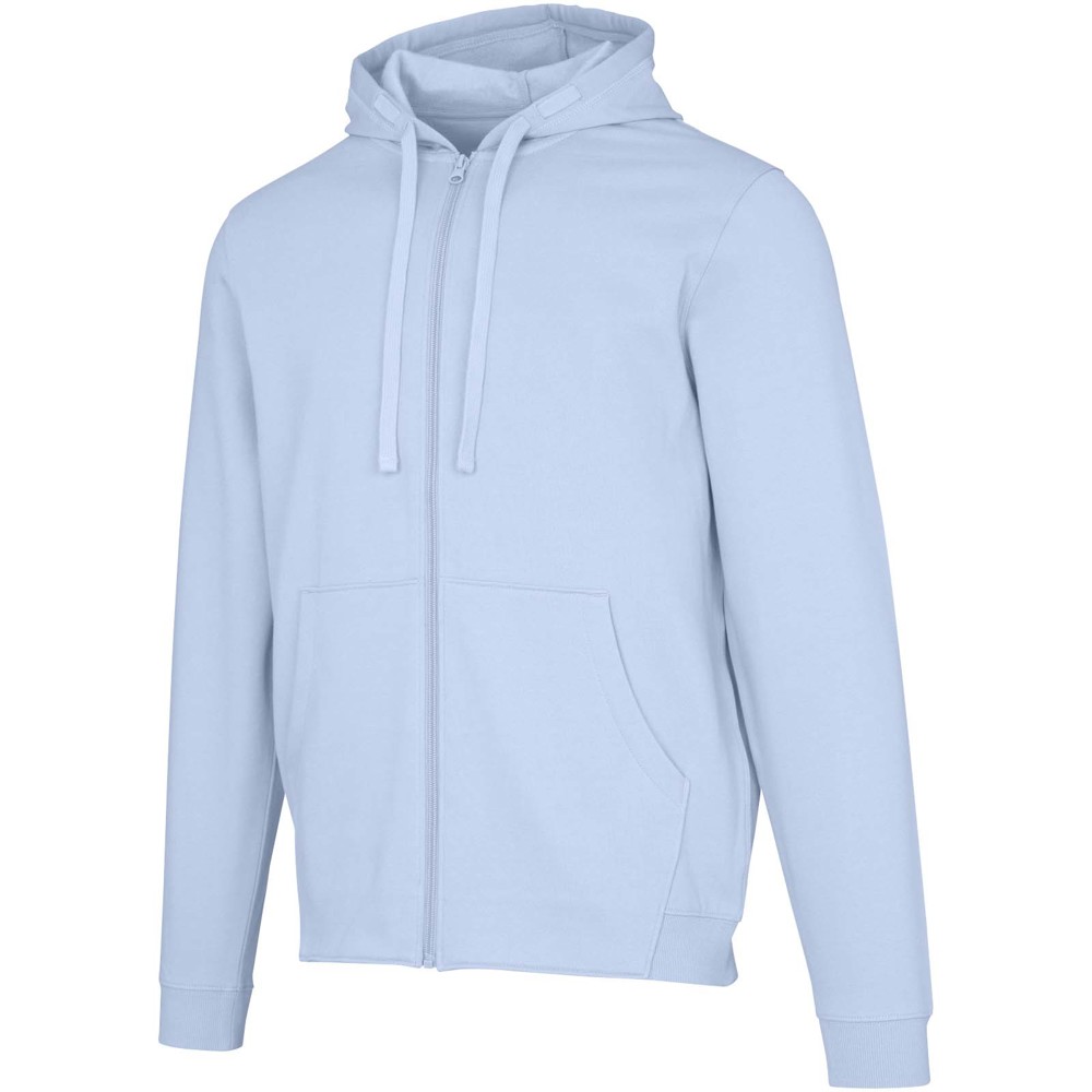 Jasper 280 g/m² unisex full-zip hoodie van OCS gerecycled organisch katoen - Mistblauw