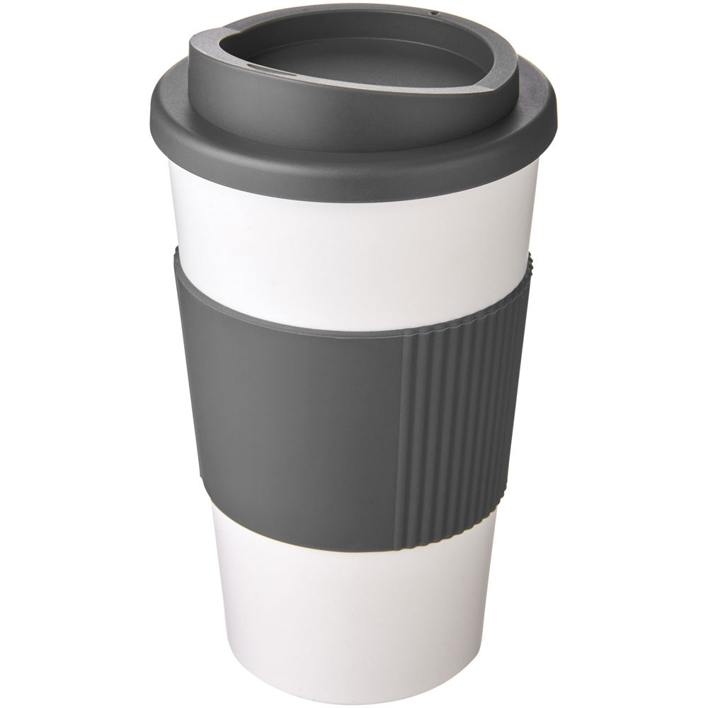 Americano® 350 ml insulated tumbler with grip - White, Grey