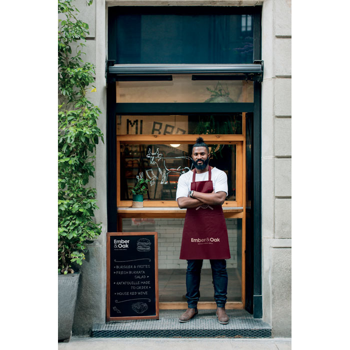 GAMMA - Organic cotton apron 240 gr/m²