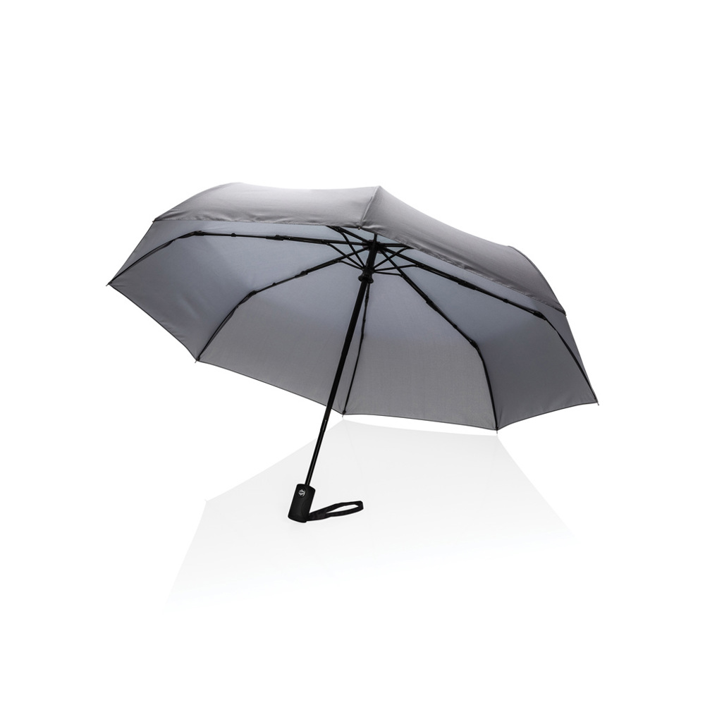21" Impact AWARE™ RPET 190T auto open/close umbrella - anthracite (± PMS Cool Grey 11)