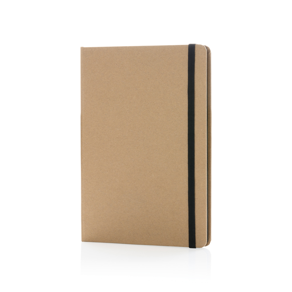 A5 kraft notitieboek - zwart (± PMS Black)