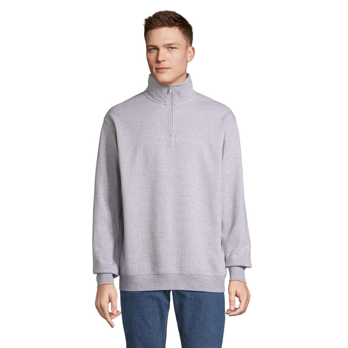 CONRAD - CONRAD Sweat Zip Collar - Grey Melange 2