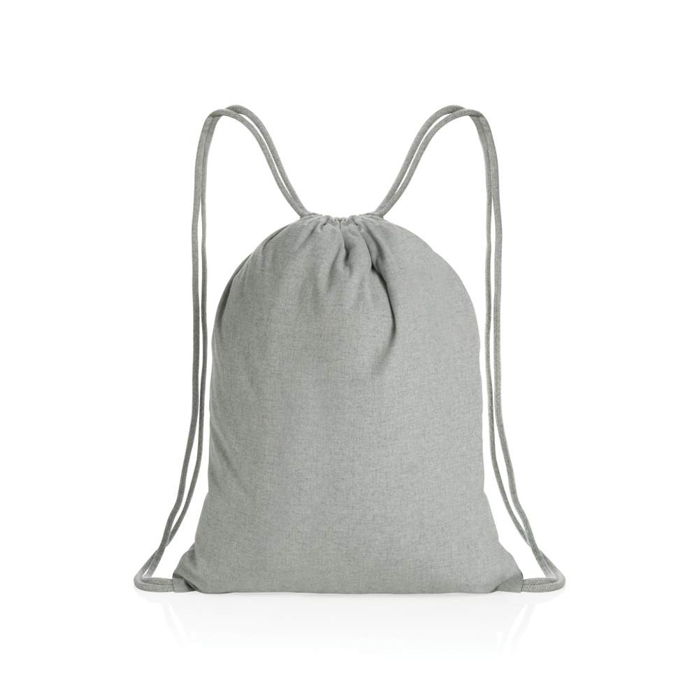 Impact AWARE™ recycled cotton drawstring backpack 145g - grey (± PMS Grey)