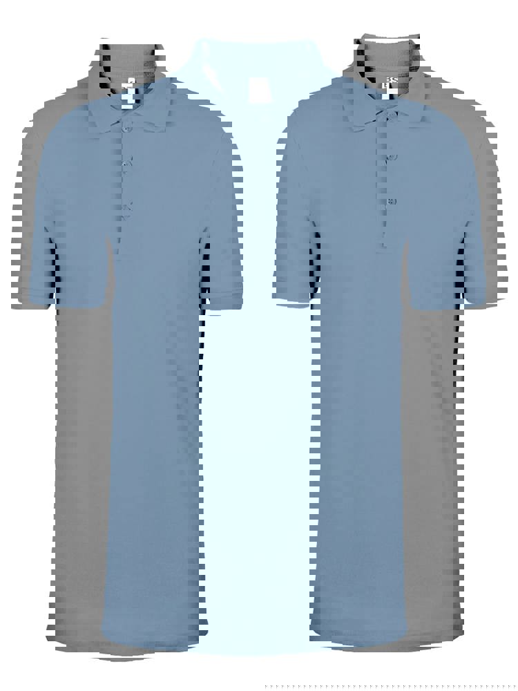 BS Evolution polo shirt, 180 gr/m² - Mid-blue (PMS 2157C)