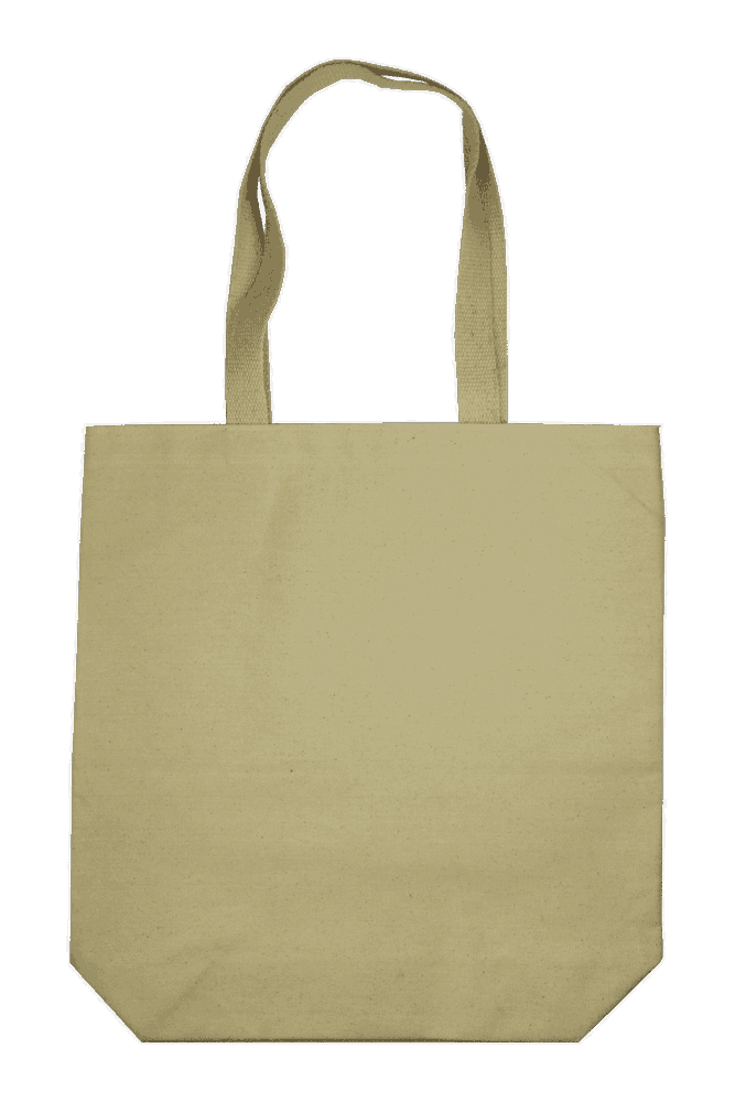 Bio-Bauwolltasche mit langen Henkeln und Bodenfalte, 300 gr/m² - Natur (Naturel) / Natur