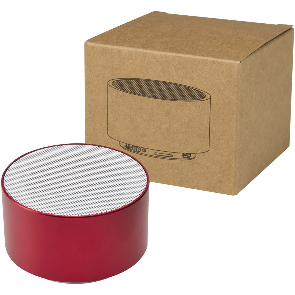 Ankaa 3W recycled aluminium wireless Bluetooth speaker - Red