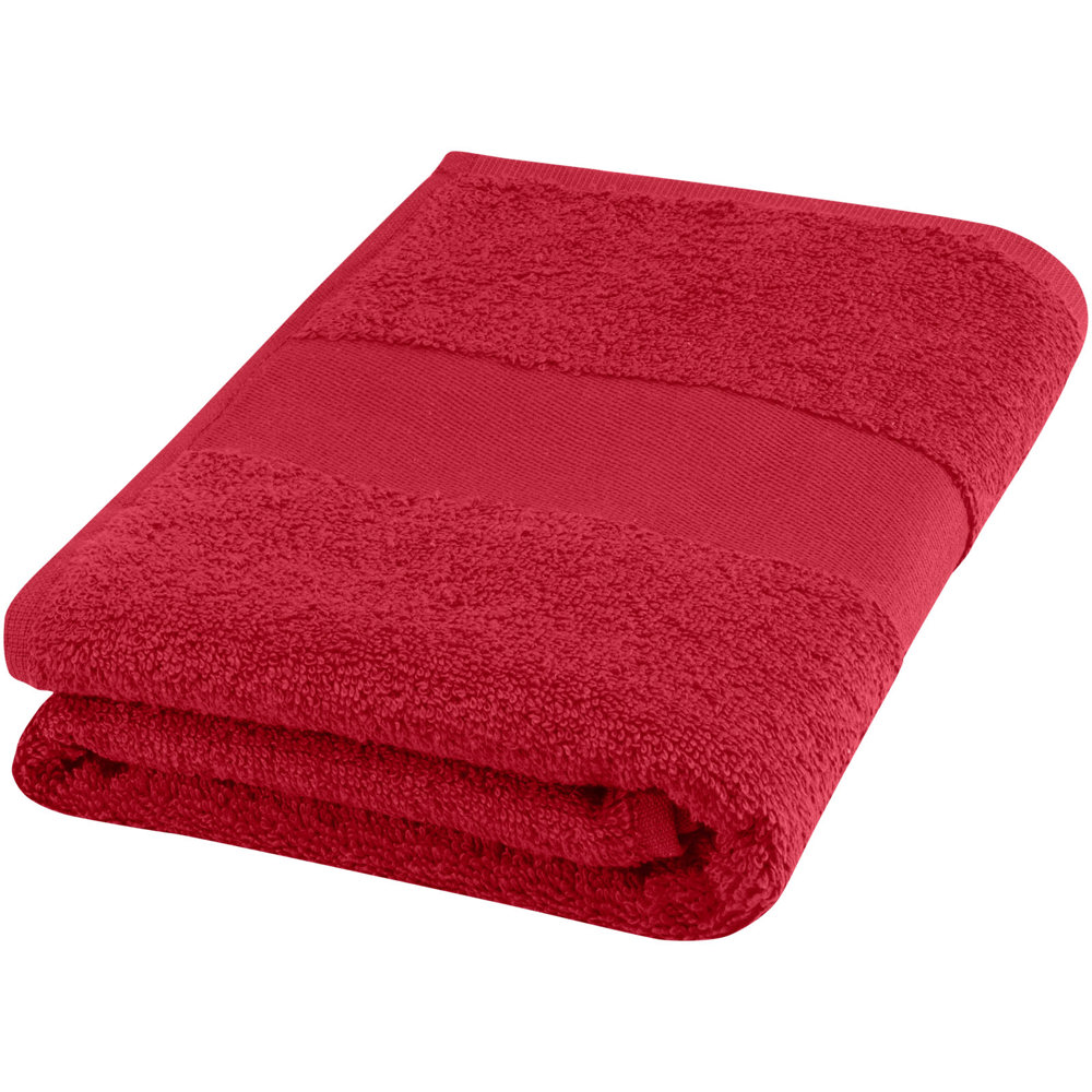 Charlotte 450 g/m² cotton towel 50x100 cm - Red