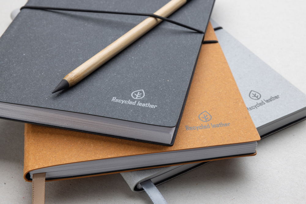 A5 GRS recycled leather notebook