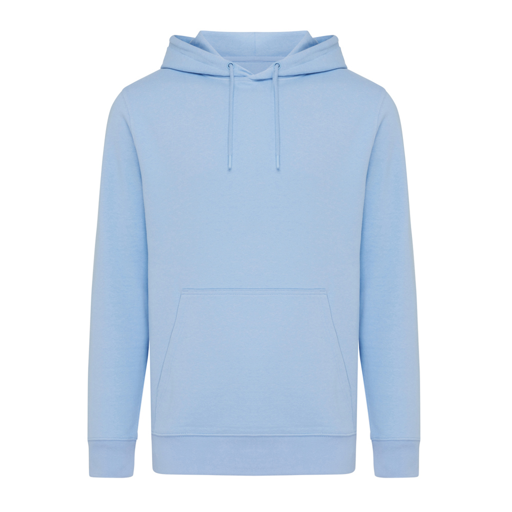 IQONIQ Rila lightweight recycled cotton hoodie - sky blue (± PMS 15-3930 TCX)