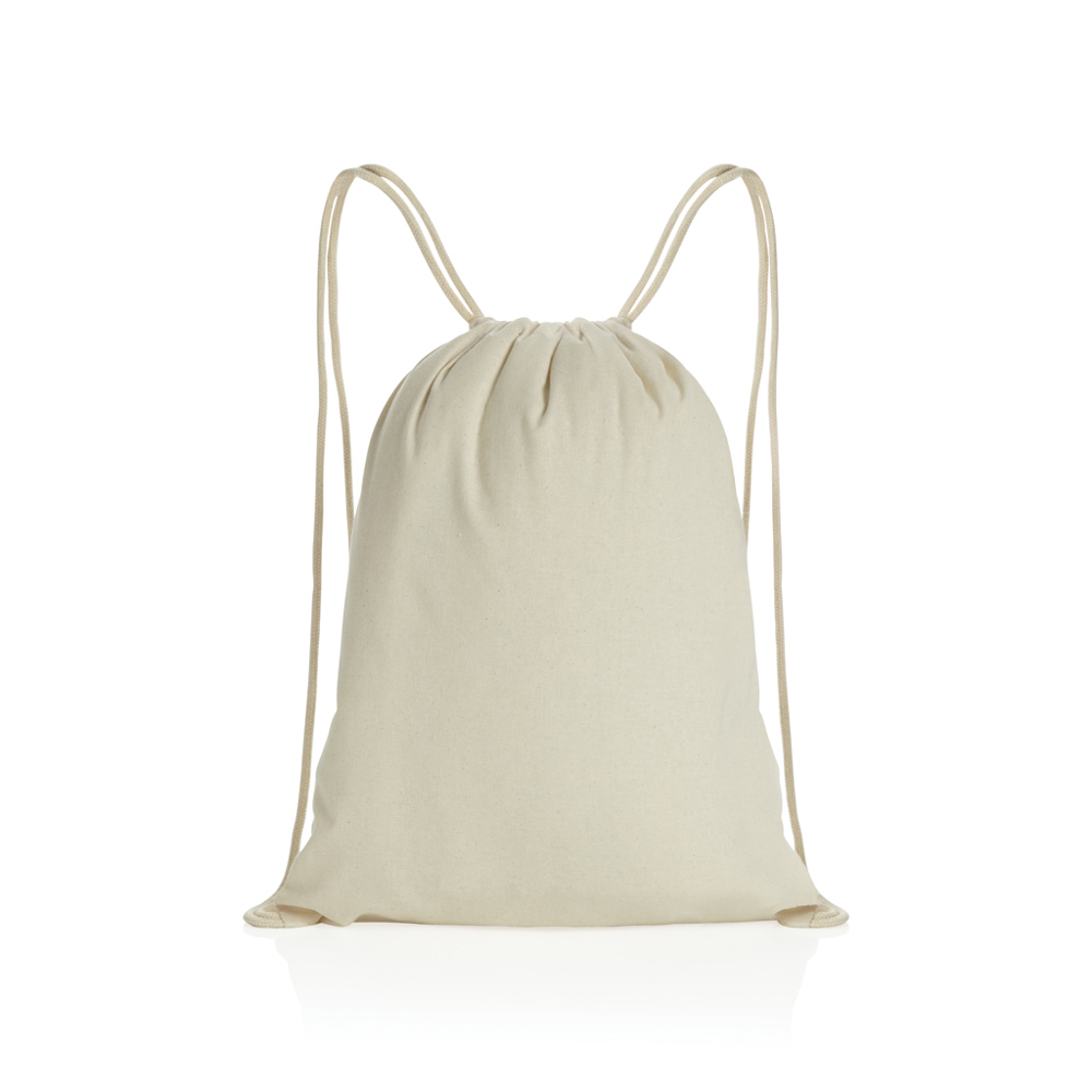 Impact AWARE™ recycled cotton drawstring backpack 145g - off white (± PMS Natural)
