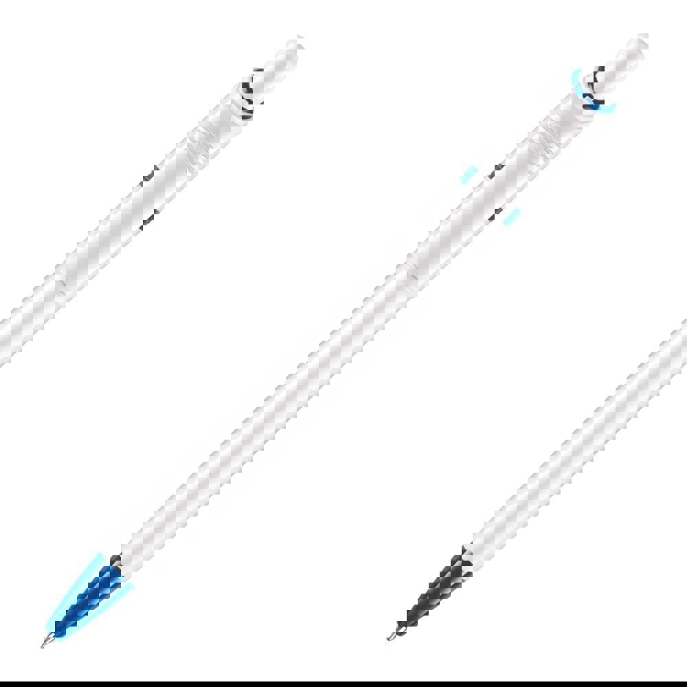Ball pen Ducal hardcolour - White / Blue