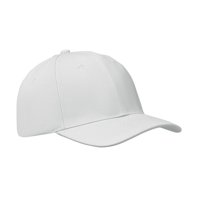 BUFFALO - 6 panel baseball cap 260 gr/m - White