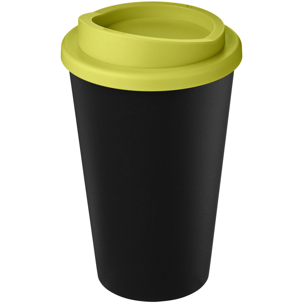 Americano® Eco 350 ml recycled tumbler - Black, Lime