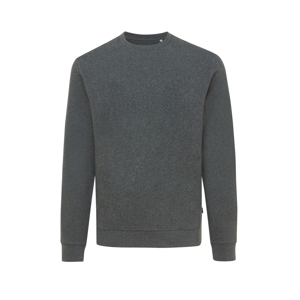 IQONIQ Denali recycled cotton crew neck undyed - heather anthracite (± PMS heather anthracite)