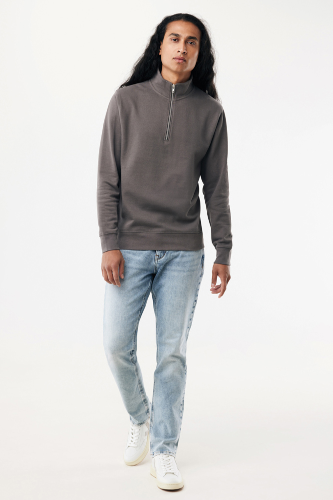 IQONIQ Elgon Quarter-Zip-Sweater aus rec. Baumwolle