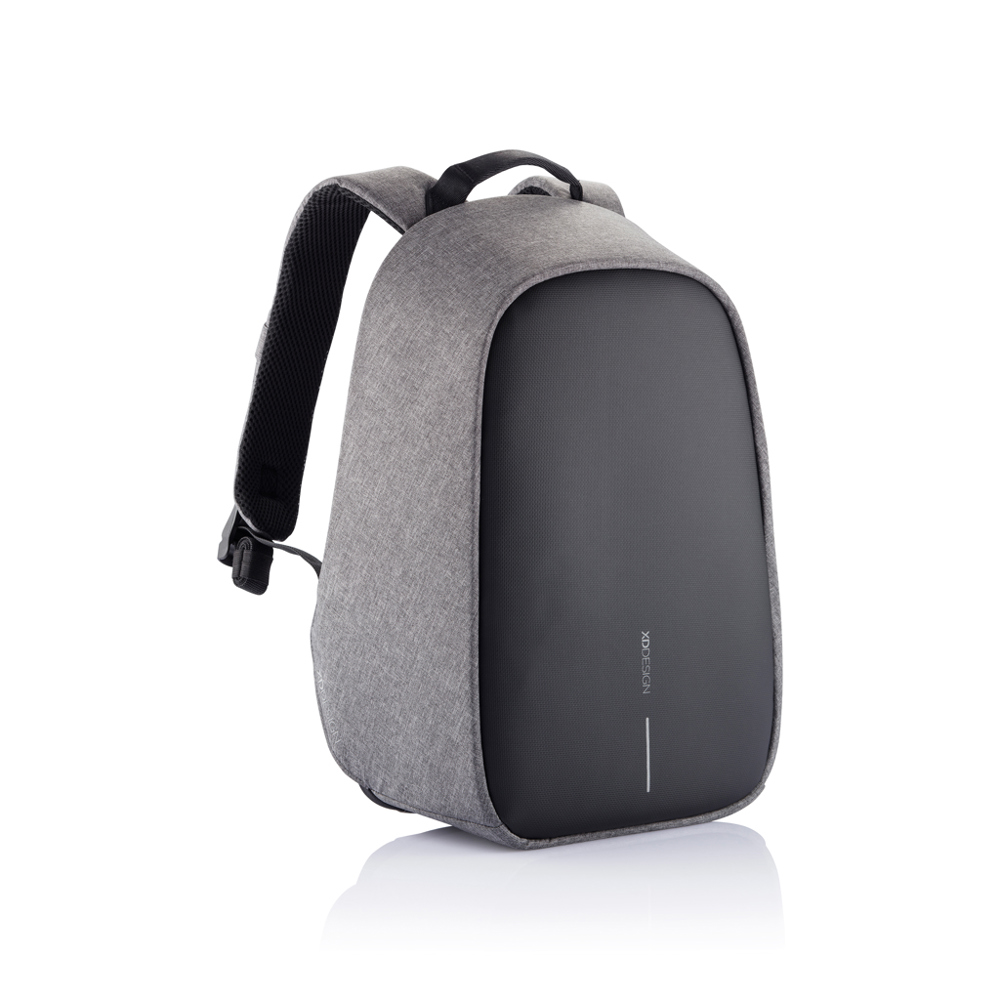 Bobby Hero Small, Anti-theft backpack - grey, black (± PMS 425/ ± PMS Black)