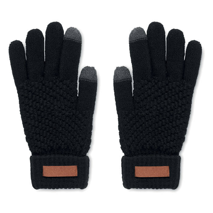 TAKAI - Rpet tactile gloves - Black
