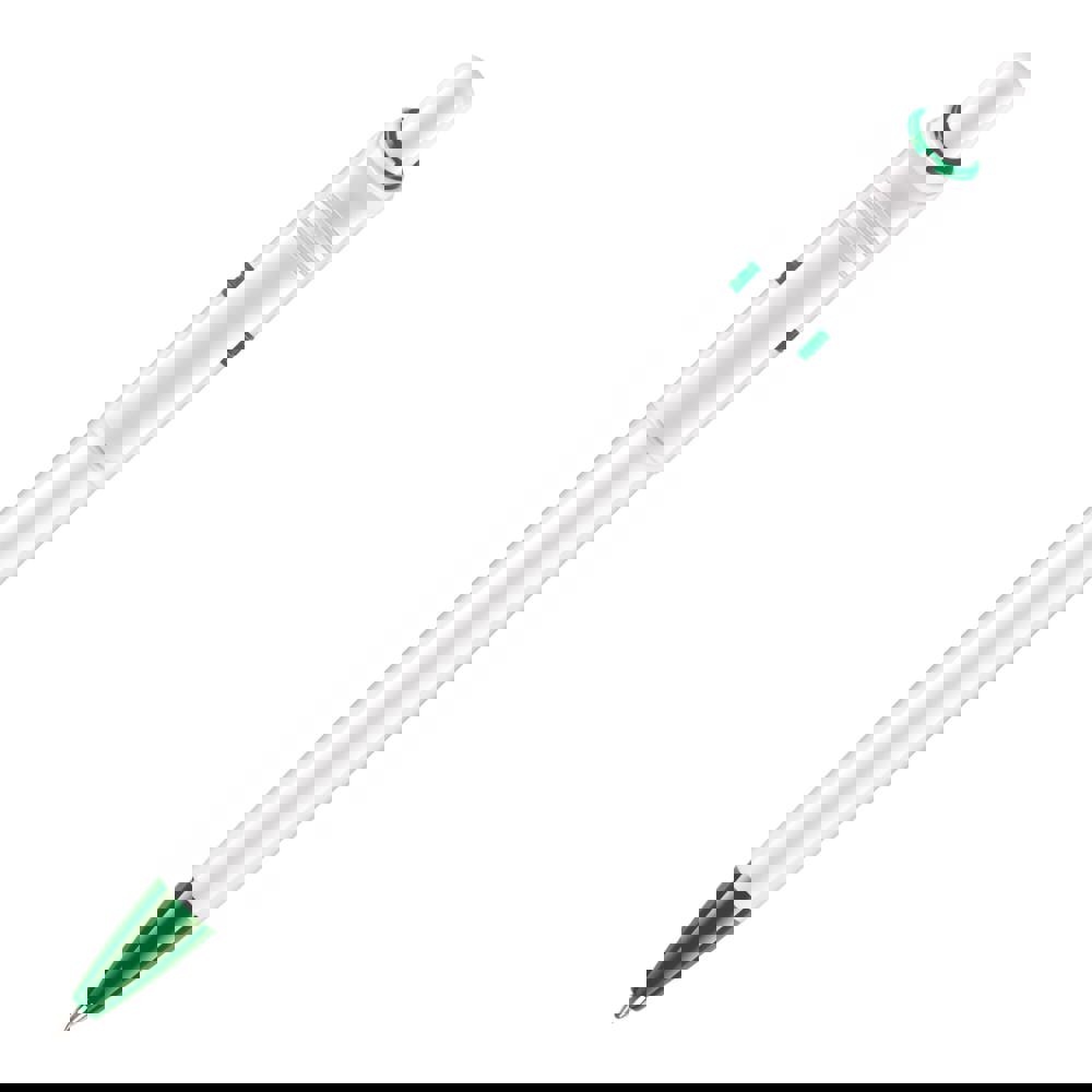 Ball pen Ducal hardcolour - White / Green
