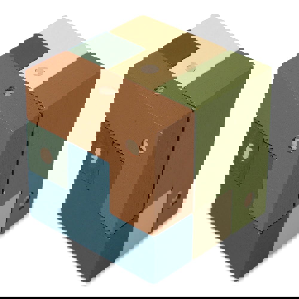 InSideOut Wooden Cube think iq puzzle