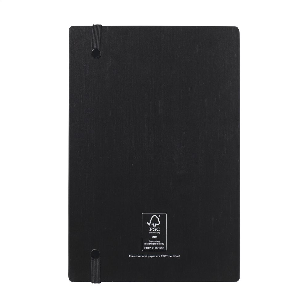 Bamboo Journal Naked Spine Notebook Black A5