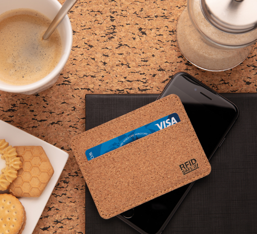 Cork secure RFID slim wallet