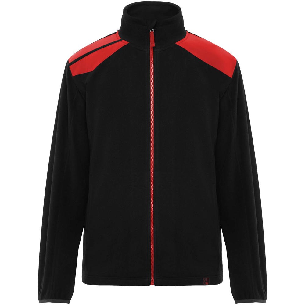 Terrano unisex microfleecejas - Zwart, Rood