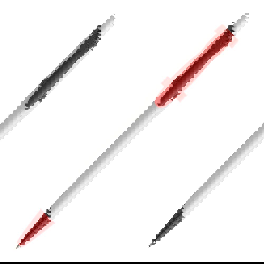 Ball pen Olly hardcolour - White / Red